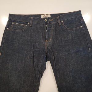 Naked and Famous indigo selvedge jeans size 38 skinny